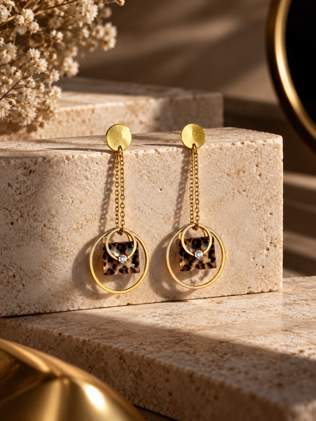 Boucles d’oreilles Séléné Icône N°2 - Léopard