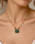 Collier Iris Icône N°2 - Marbré vert