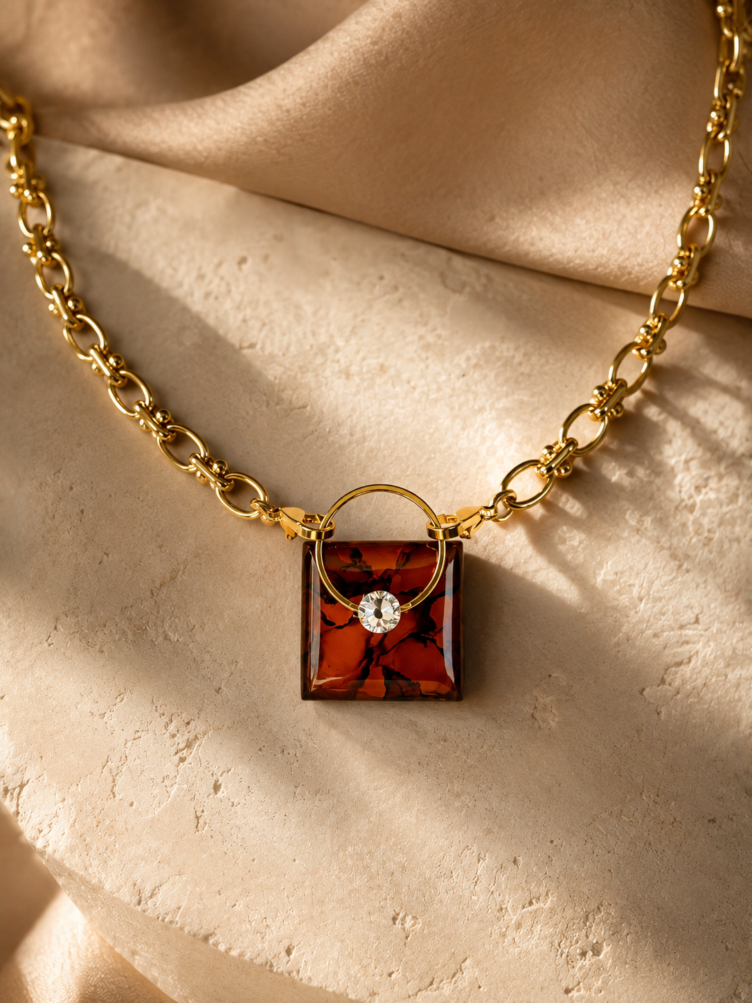 Collier Gaïa Icône N°4 - Ambre