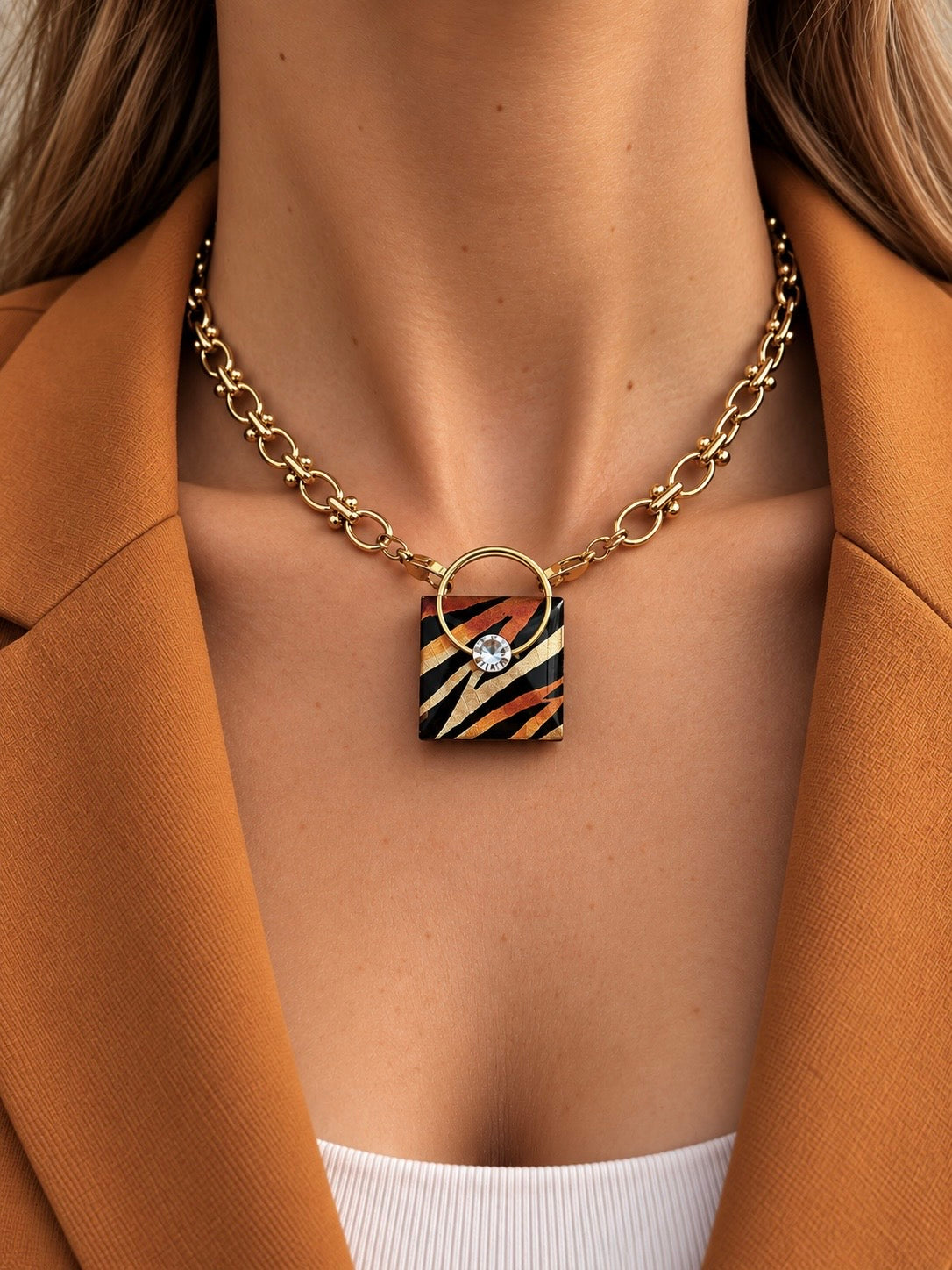 Collier Gaïa Icône N°5 - Tigre