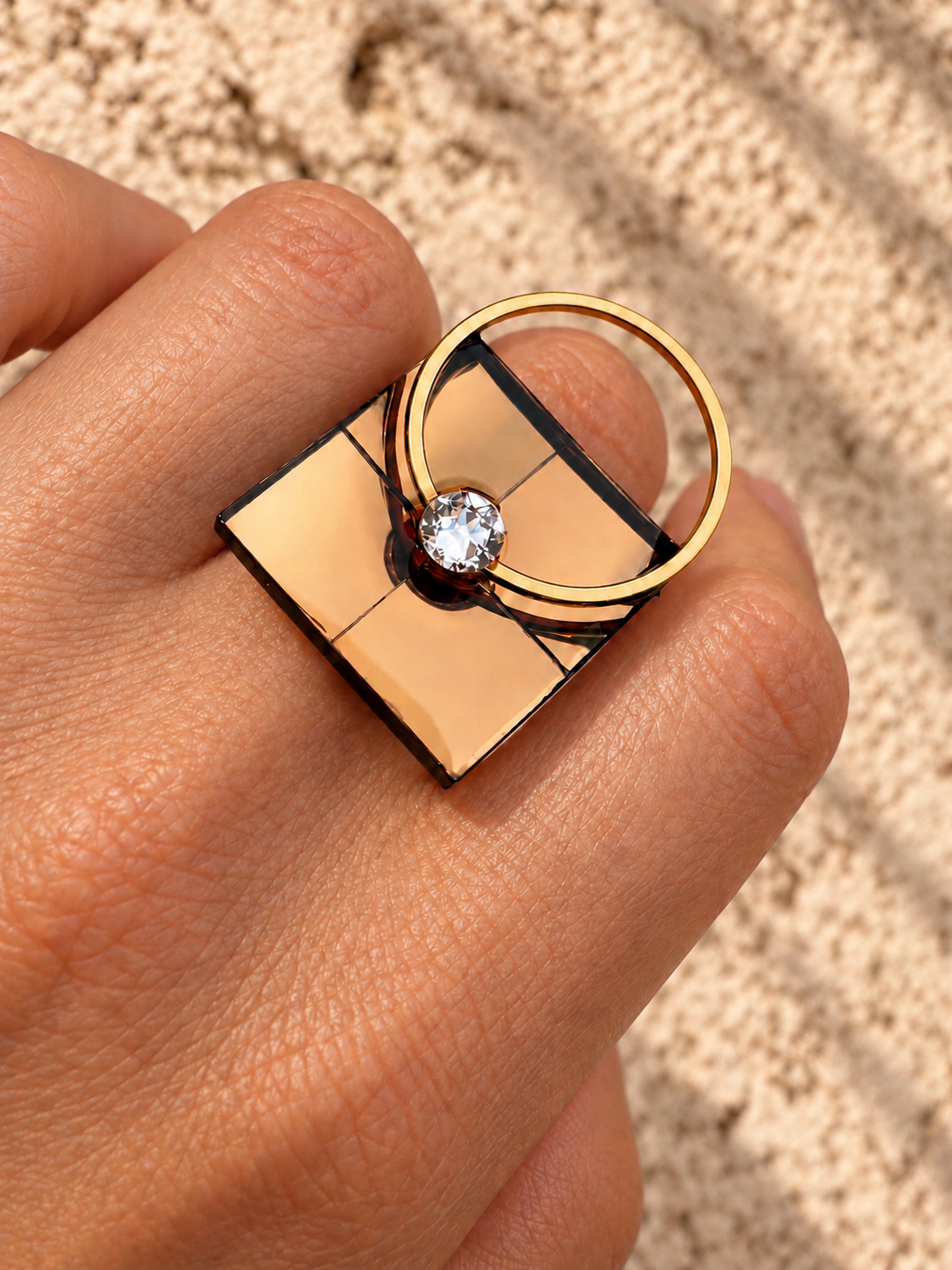 Bague Icône N°4 - Miroir doré