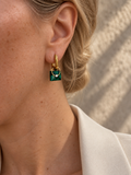 Boucles d’oreilles Héra Icône N°2 - Marbré vert