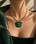 Collier Gaïa Nomade  - Marbé vert