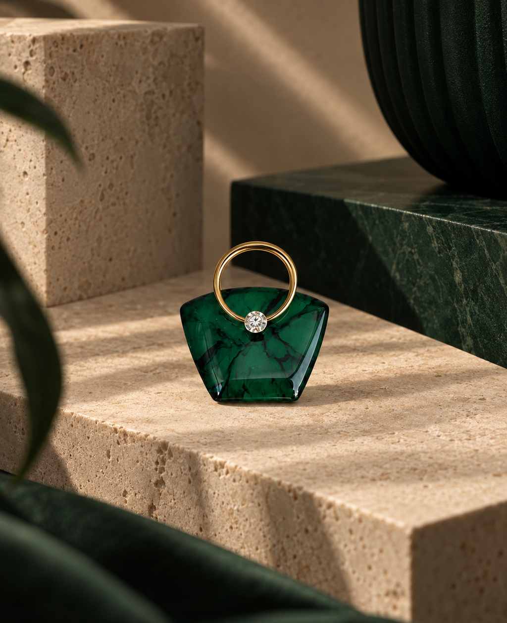 Collier Gaïa Nomade  - Marbé vert