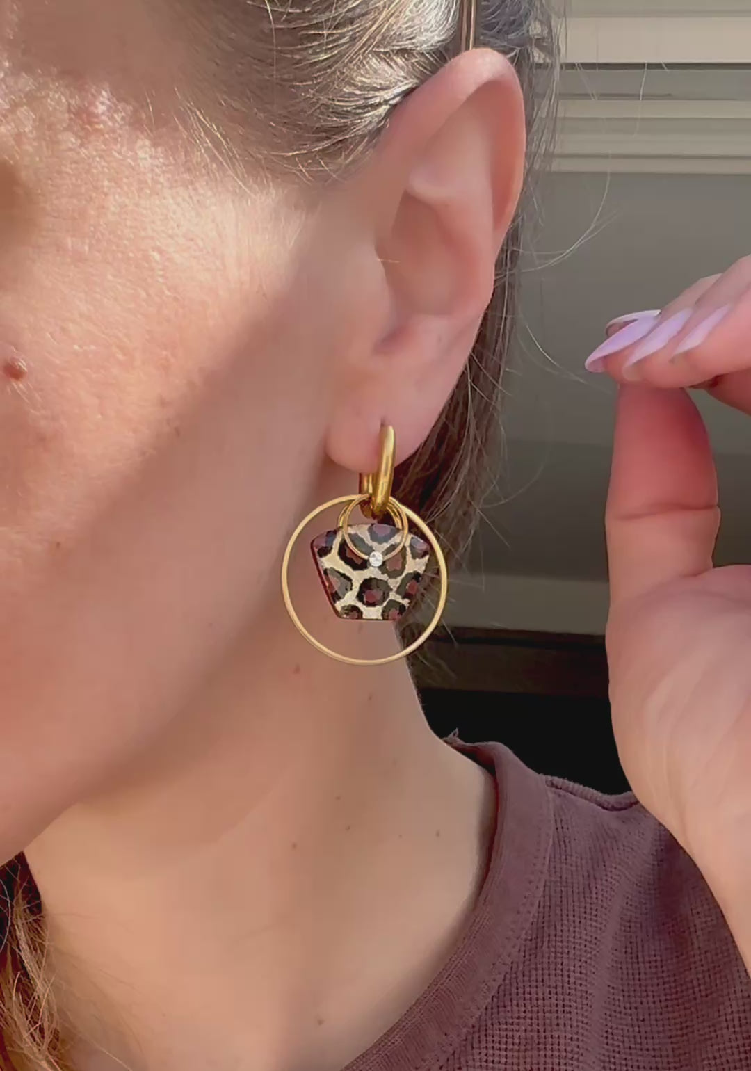 Boucles d’oreilles Héra Nomade N°1 - Léopard