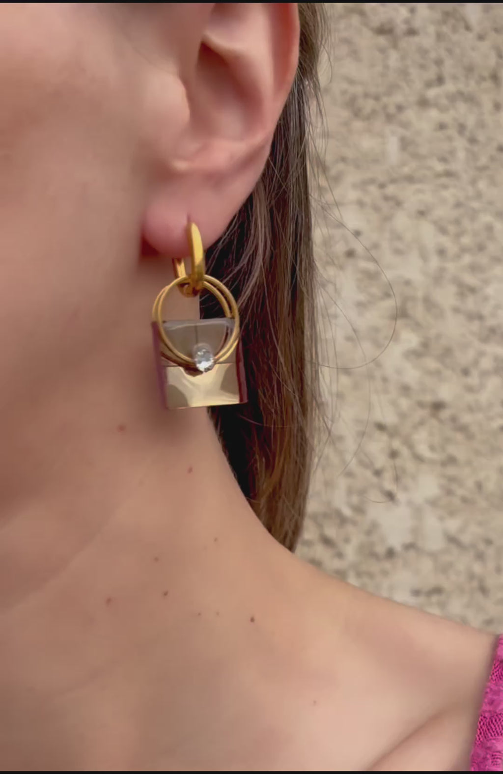 Boucles d’oreilles Rhéa Icône N°4 - Miroir doré