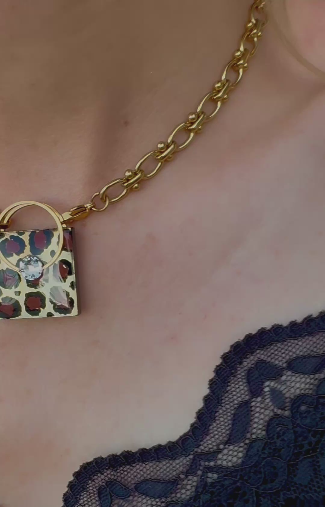 Collier Gaïa Icône N°5 - léopard